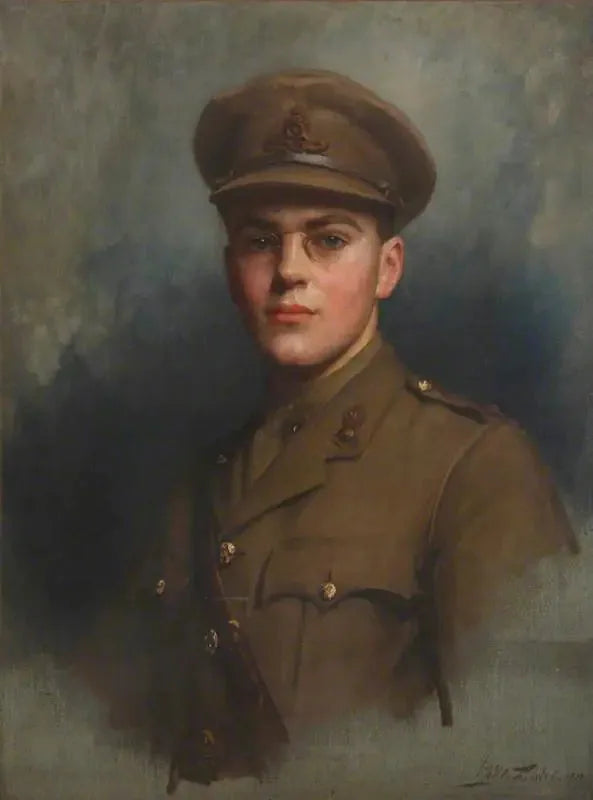Sir Felix John Morgan Brunner, 3° baronetto Brunner (1897-1982) en tant qu'ufficiale di artiglieria - Luke Fildes