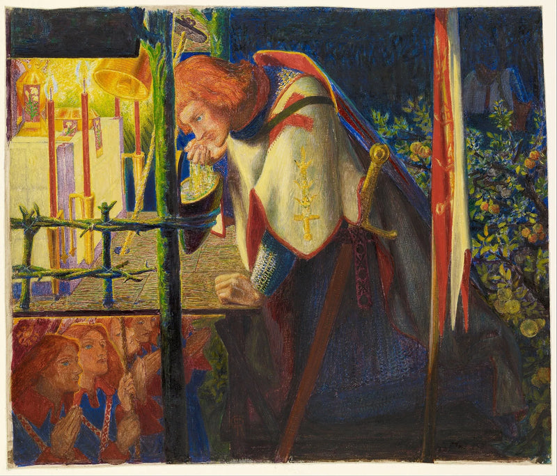 Sir Galahad alla cappella in rovina - Dante Gabriel Rossetti