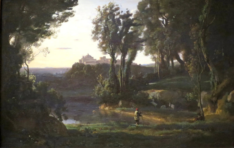 Sito d'Italia con la chiesa di Ariccia - Jean-Baptiste Camille Corot