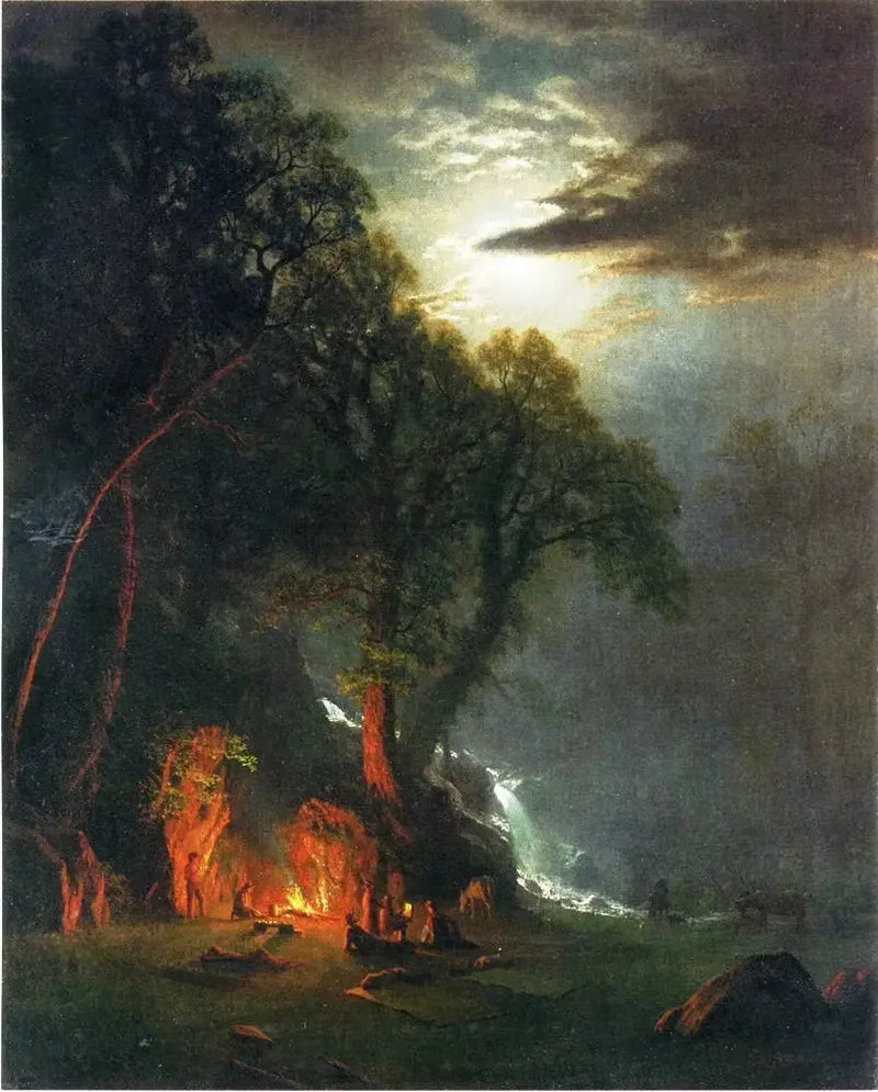 Sito di falò, Yosemite - Albert Bierstadt