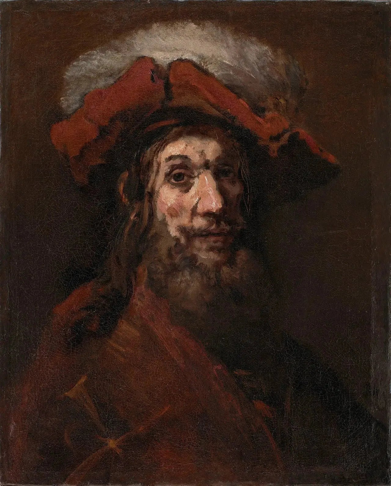Skitse til Ridderen avec Falken, kendt som "Korsridderen" - Rembrandt image 1 copie de tableau peinte à la main
