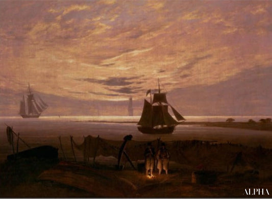 Soir à la Mer Baltique - Caspar David Friedrich - Reproductions de tableaux et peintures haut de gamme