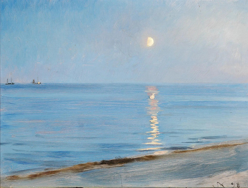 Serata sulla spiaggia di Skagen. Chiaro di luna. - Peder Severin Krøyer