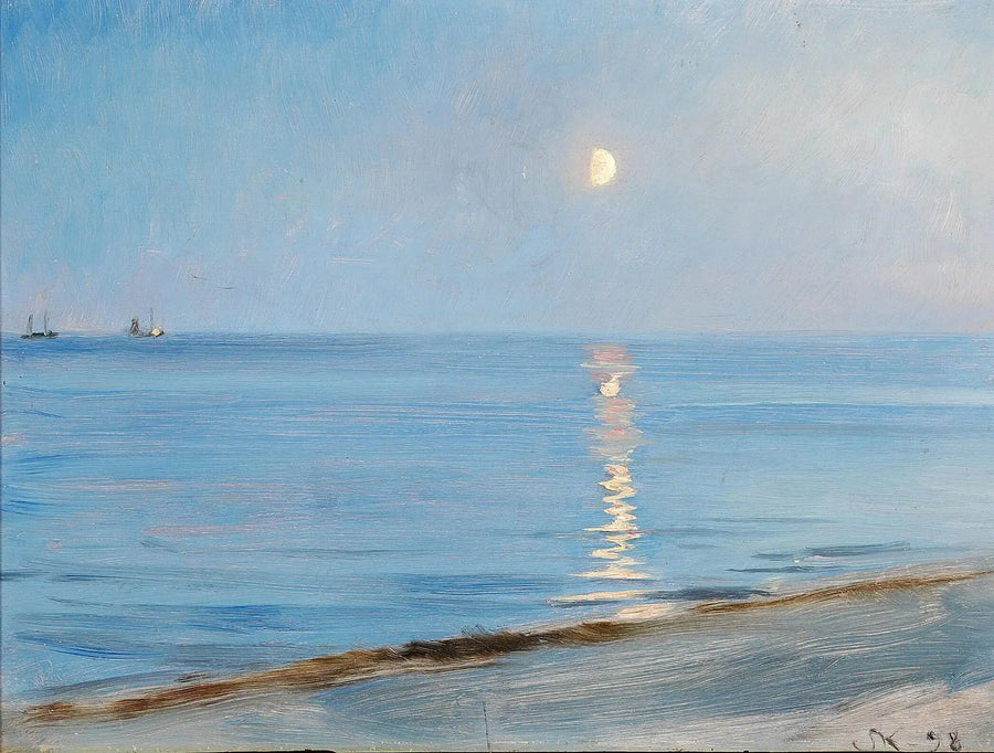 Serata sulla spiaggia di Skagen. Chiaro di luna. - Peder Severin Krøyer