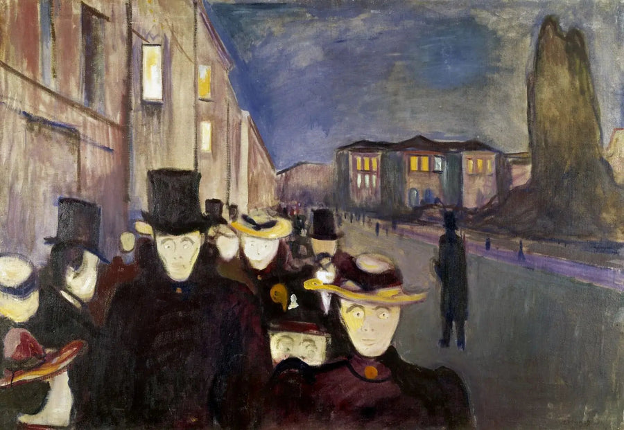 Sera sull'avenue Karl Johan - Edvard Munch