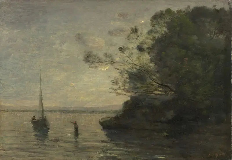 Soirée sur le lac - Jean-Baptiste Camille Corot - Alpha Reproduction