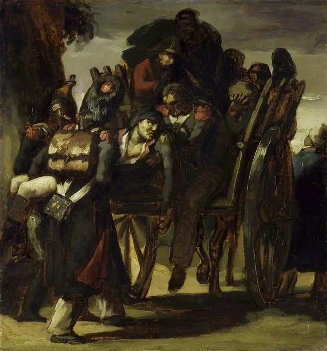 Soldats blessés dans une charrette - Théodore Géricault image 1 tableau peint à l’huile sur toile