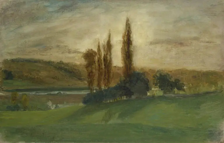 Sole tramonto a Champrosay - Eugène Delacroix