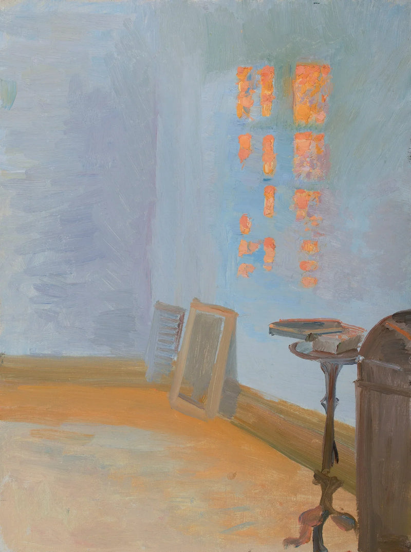 Tramonto nello studio dell'artista a Markvej. - Anna Ancher
