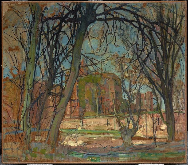 Sole di primavera (Lentezon) : Rovina del castello di Brederode - Piet Mondrian