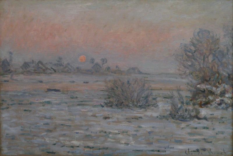 Sole invernale a Lavacourt W557 - Claude Monet