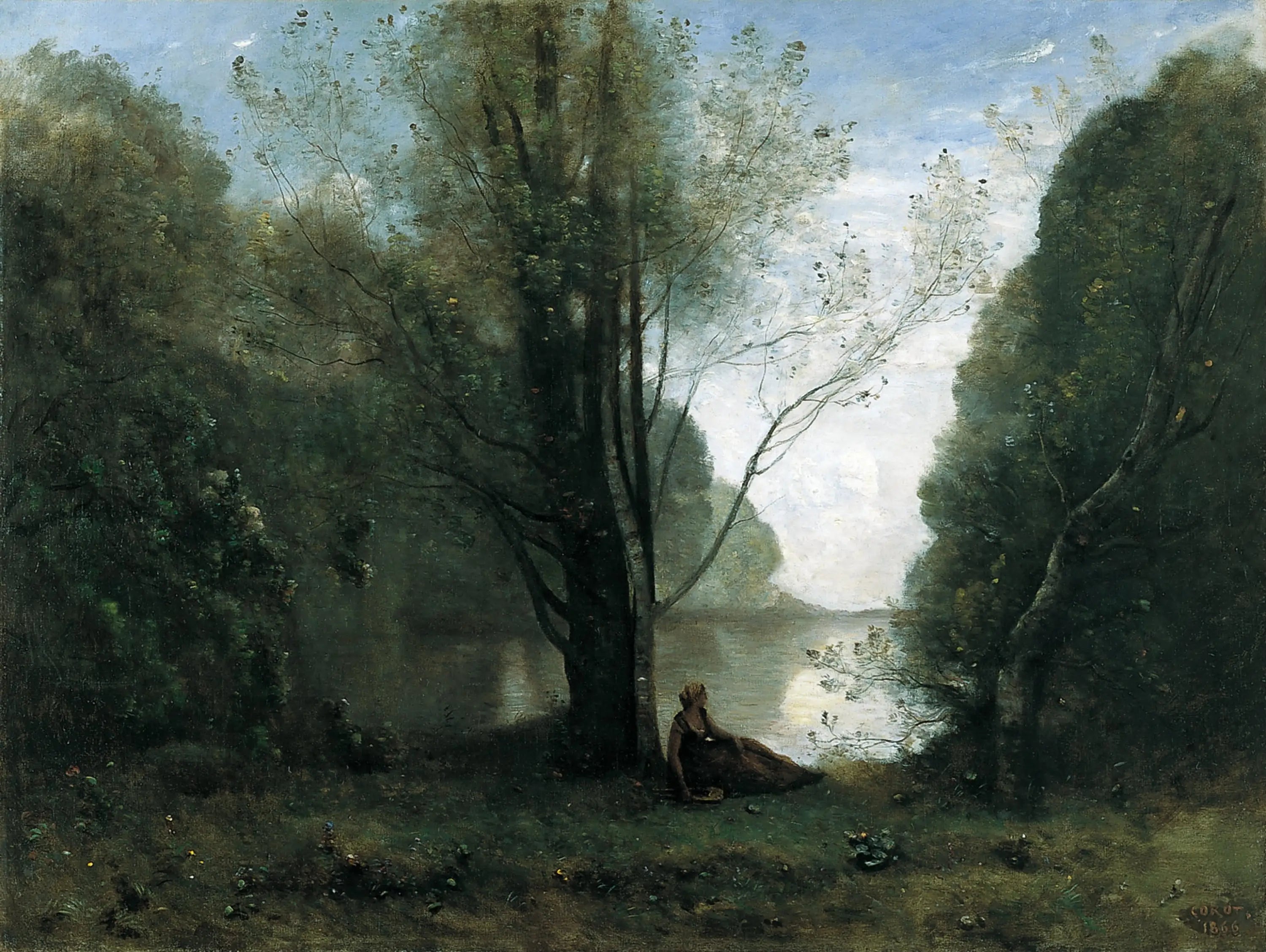 Solitude. Souvenir de Vigen Limousin - Jean-Baptiste Camille Corot - Alpha Reproduction