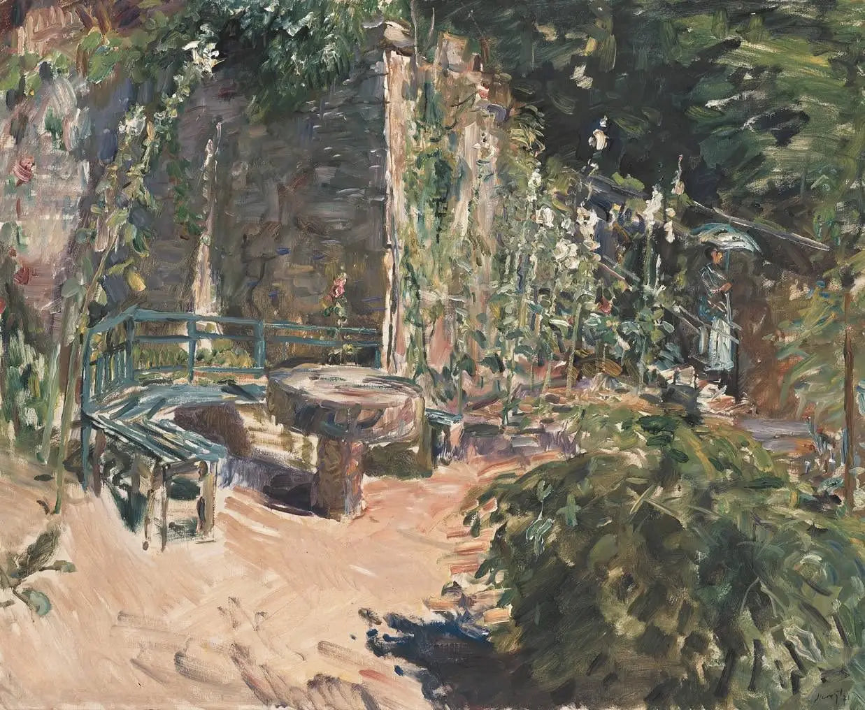 Sonnige Gartenecke - Max Slevogt image 1 copie peinte à la main à l’huile