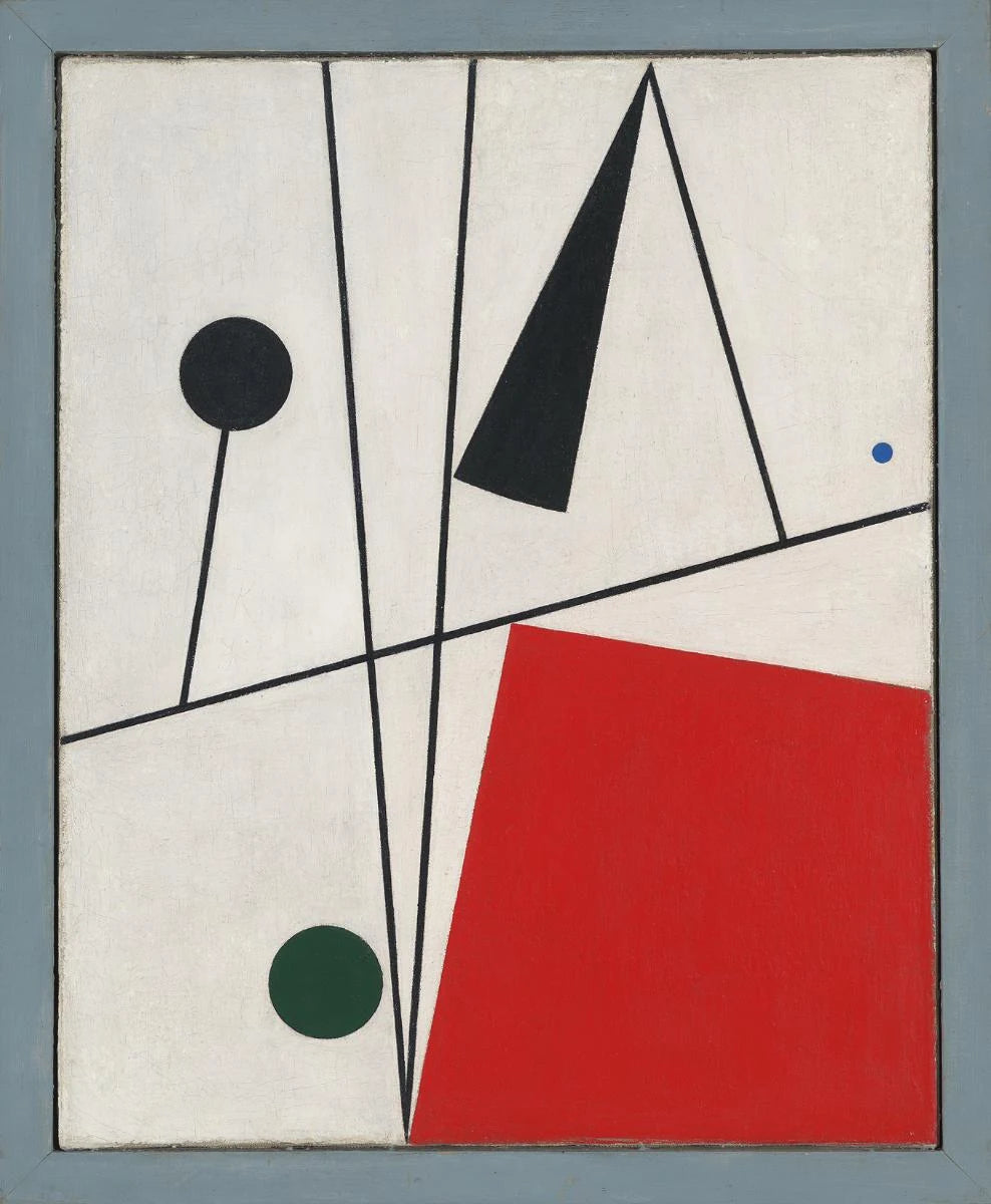 Equilibre à plan rouge, peinture de Sophie Taeuber-Arp