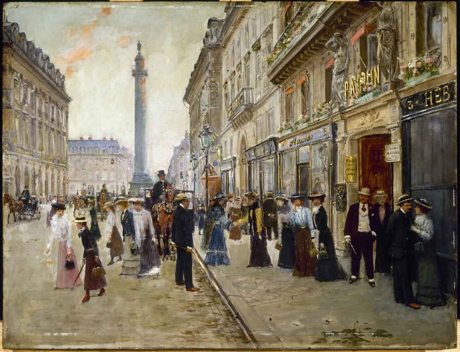 Uscita delle operaie dalla casa Paquin - Jean Béraud