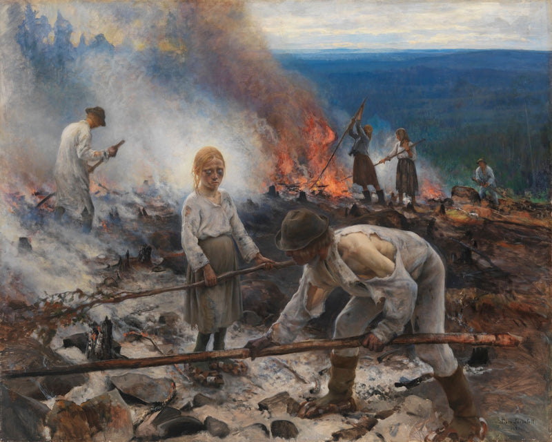 Sous le joug (Brûlage des broussailles) - Eero Järnefelt