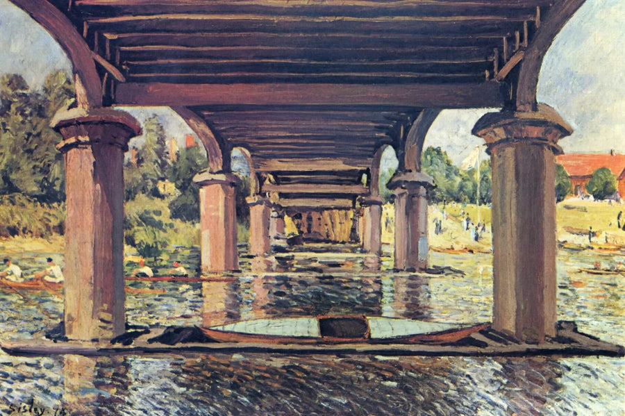 Sotto il ponte di Hampton Court - Alfred Sisley