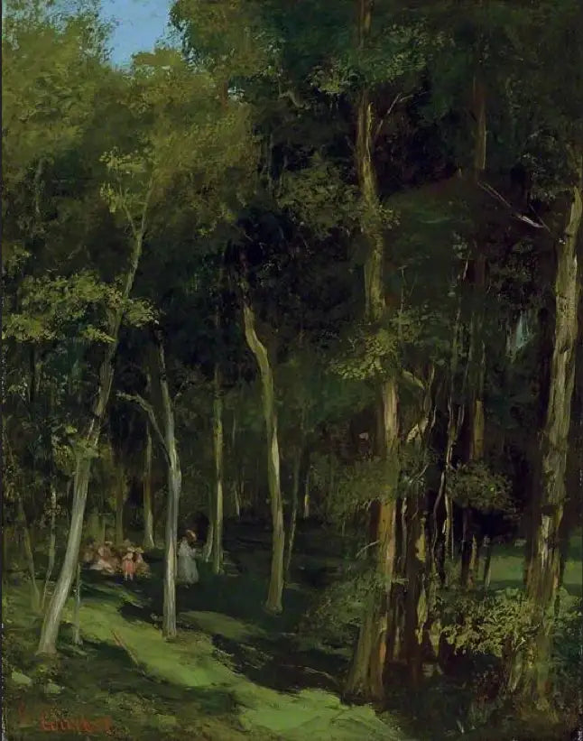 Sotto gli alberi a Port-Berteau, bambini che ballano - Gustave Courbet