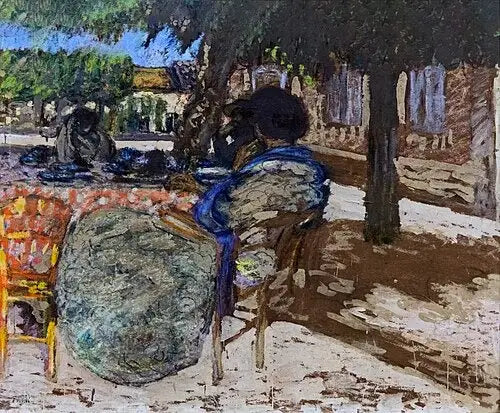 Sotto gli alberi del padiglione rosso - Édouard Vuillard