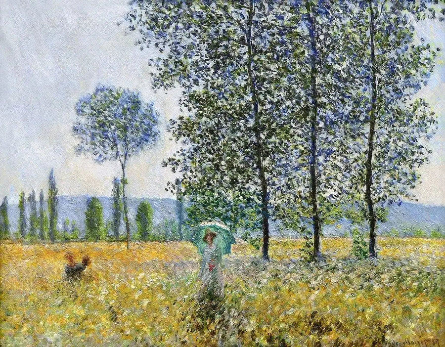Sotto i pioppi, effetto di sole - Claude Monet