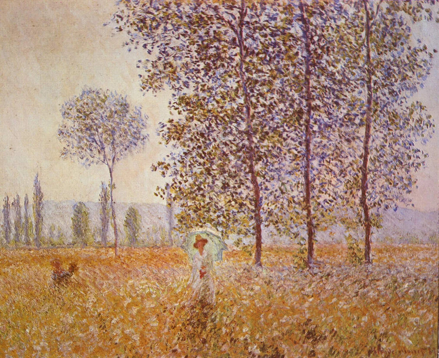 Sotto i pioppi, effetto sole W1135 - Claude Monet