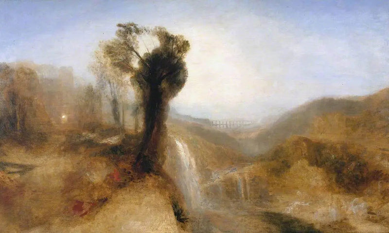 Paesaggio meridionale con acquedotto e cascata - J. M. W. Turner