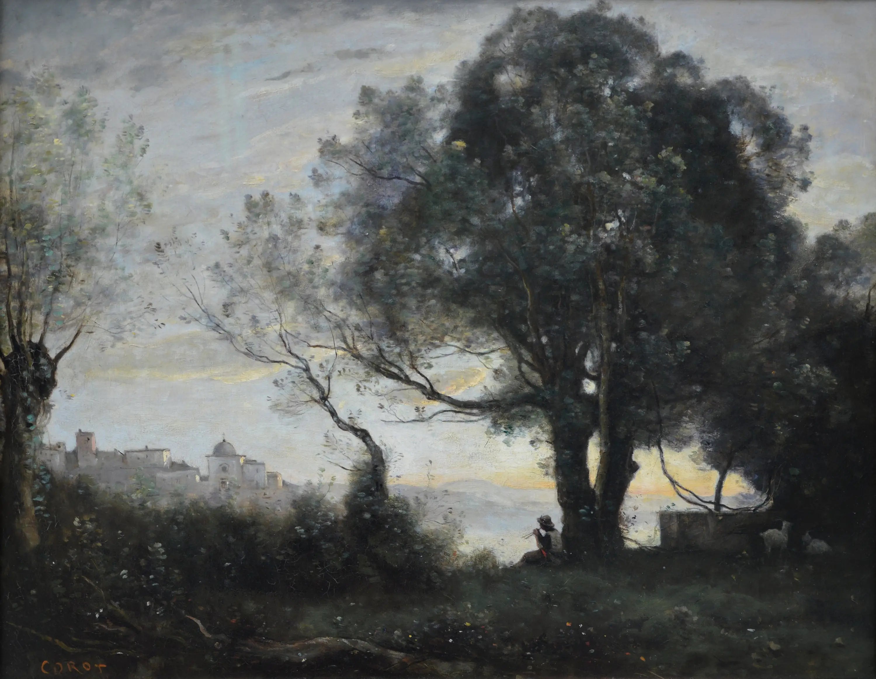 Souvenir de Castelgandolfo - Jean-Baptiste Camille Corot image 1 tableau peint à l’huile sur toile