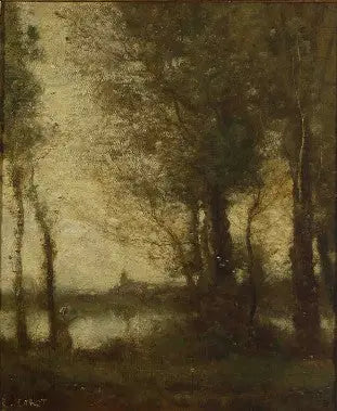 Ricordo delle paludi di Fampoux. L'alba - Jean-Baptiste Camille Corot