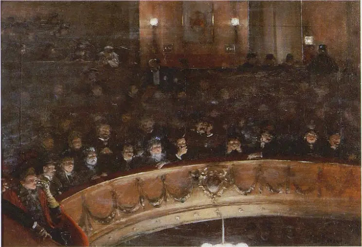 Spettatori alle sedie del balcone - Jean Béraud