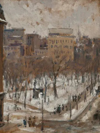 Quadrato a Parigi, tempo di neve - Gustave Caillebotte