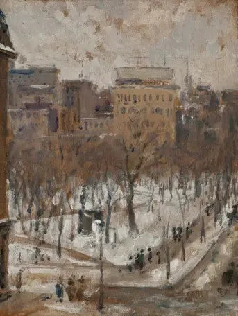 Quadrato a Parigi, tempo di neve - Gustave Caillebotte