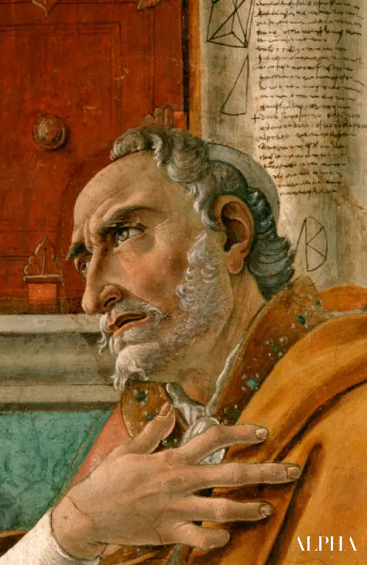 St. Augustine, détail - Sandro Botticelli - Reproductions de tableaux et peintures haut de gamme