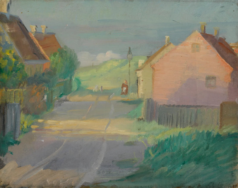 Uno stretto vicolo della città è Skagen - Anna Ancher