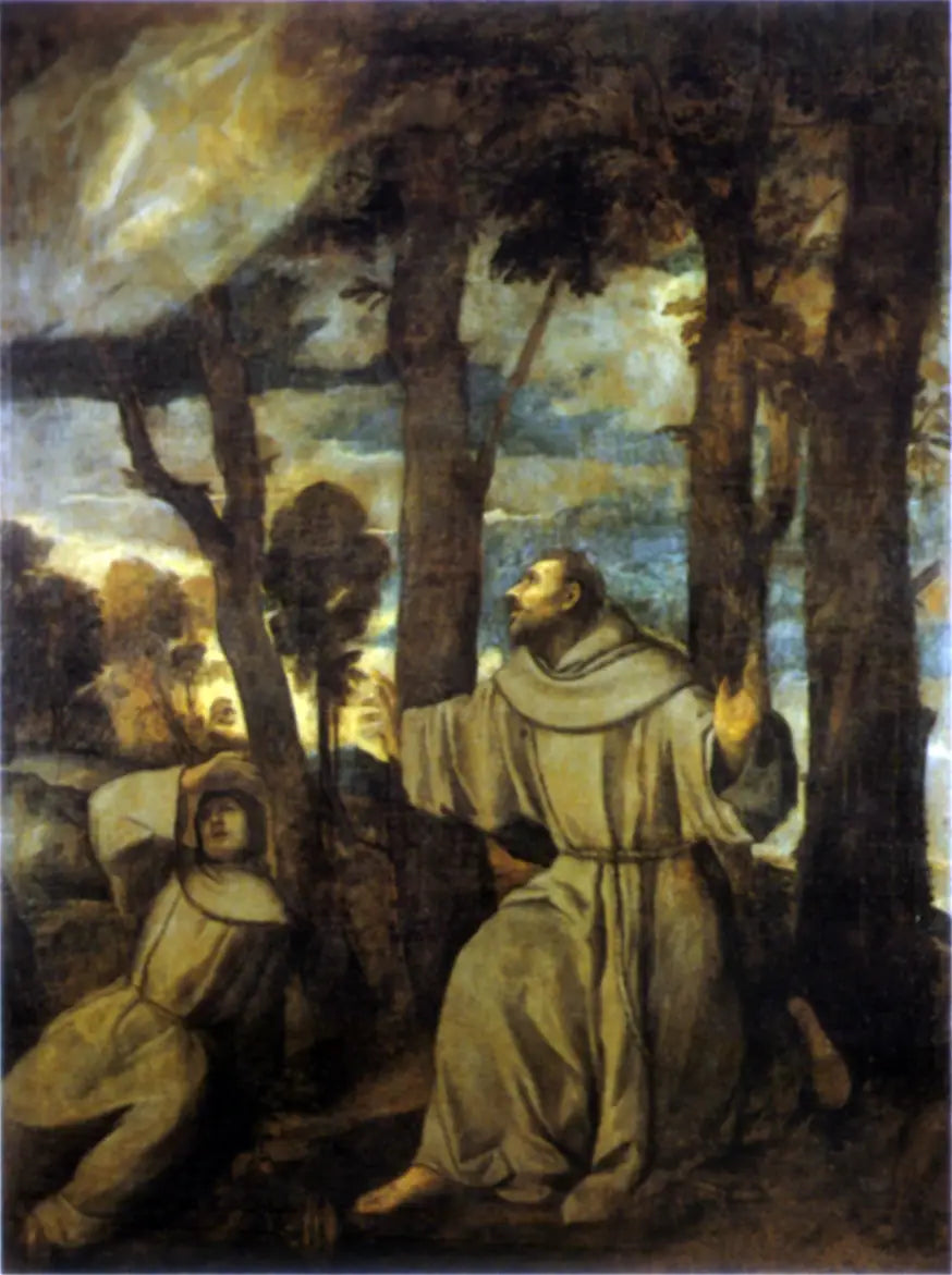Stigmatisation de saint François - Titian image 1 tableau peint à l’huile sur toile