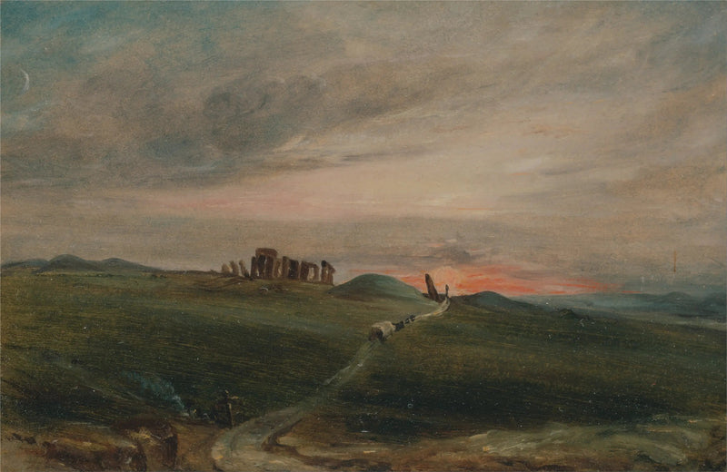 Stonehenge al tramonto del sole - John Constable