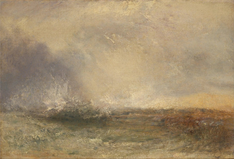 Mare Tempestoso che Si Rompe su una Riva - J. M. W. Turner