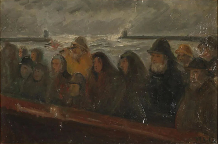 Sul molo. Studio. -Michael Peter Ancher