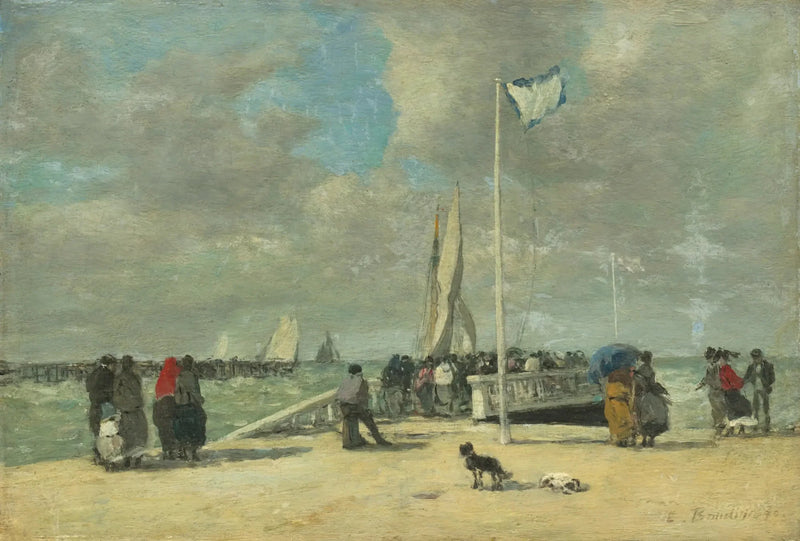 Sulla banchina - Eugène Boudin