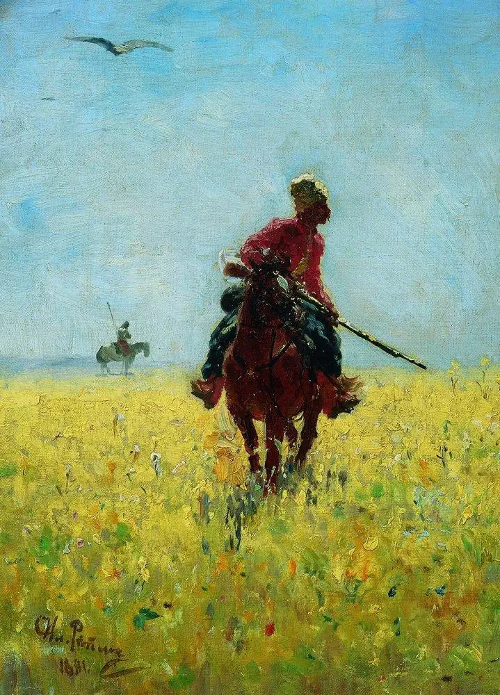 Sur la piste - Ilya Repin image 1 copie peinte à la main à l’huile