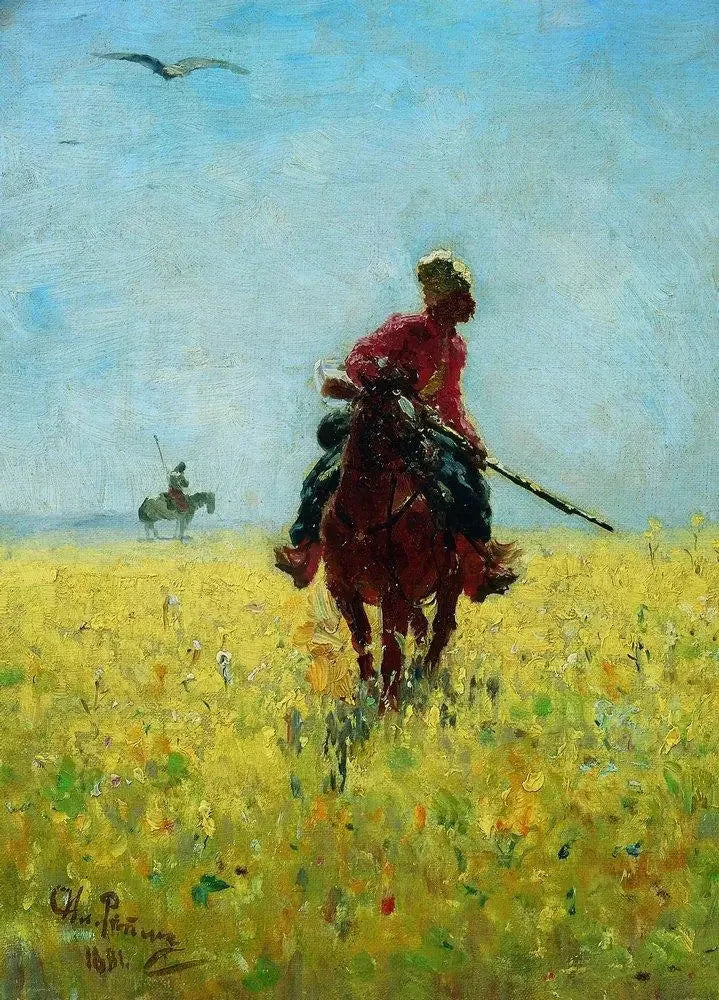 Sur la piste - Ilya Repin image 1 copie peinte à la main à l’huile