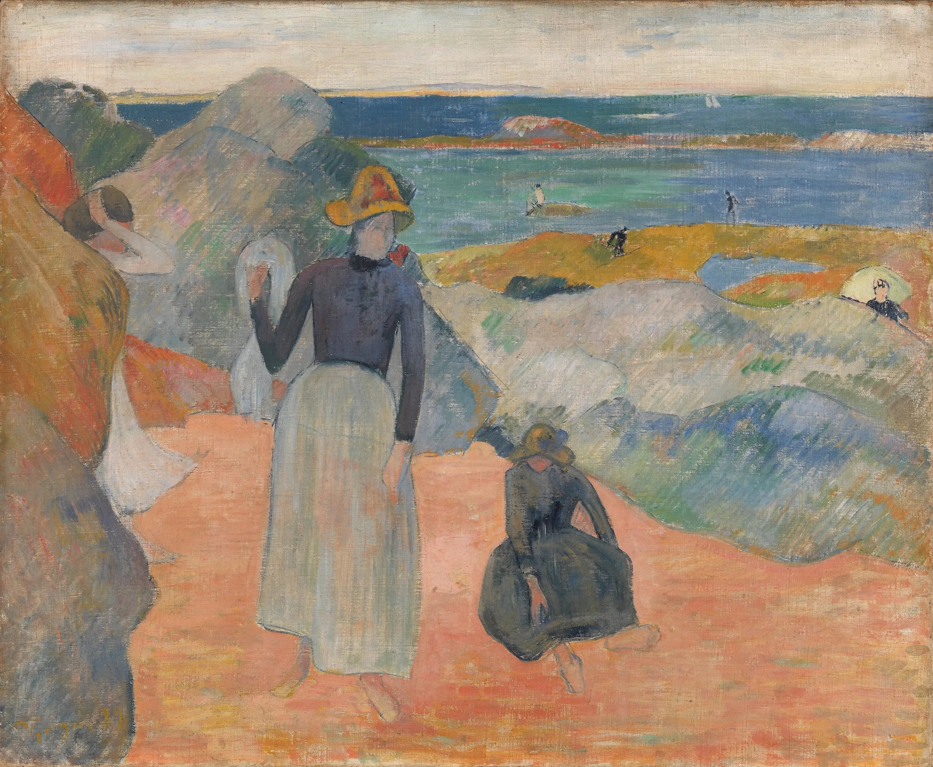 Sur la plage en Bretagne - Paul Gauguin - Alpha Reproduction