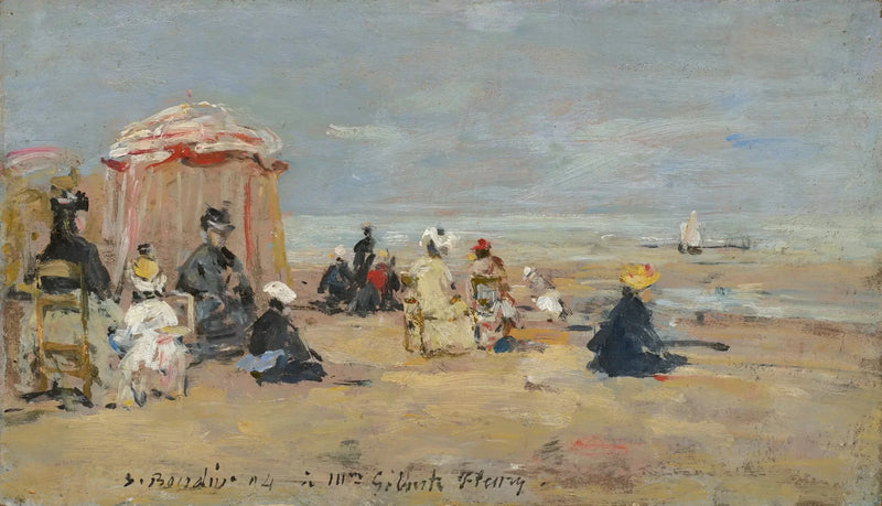 Sulla spiaggia - Eugène Boudin