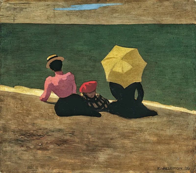 Sulla spiaggia - Félix Vallotton