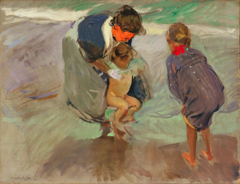 Sulla spiaggia - Joaquín Sorolla