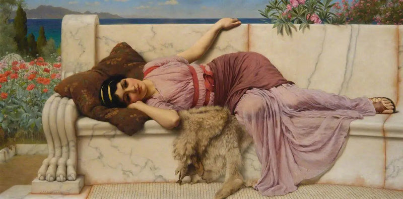 Sulla terrazza - John William Godward