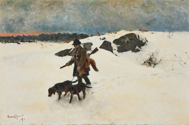 Sulla via del ritorno dalla caccia alla volpe - Bruno Liljefors