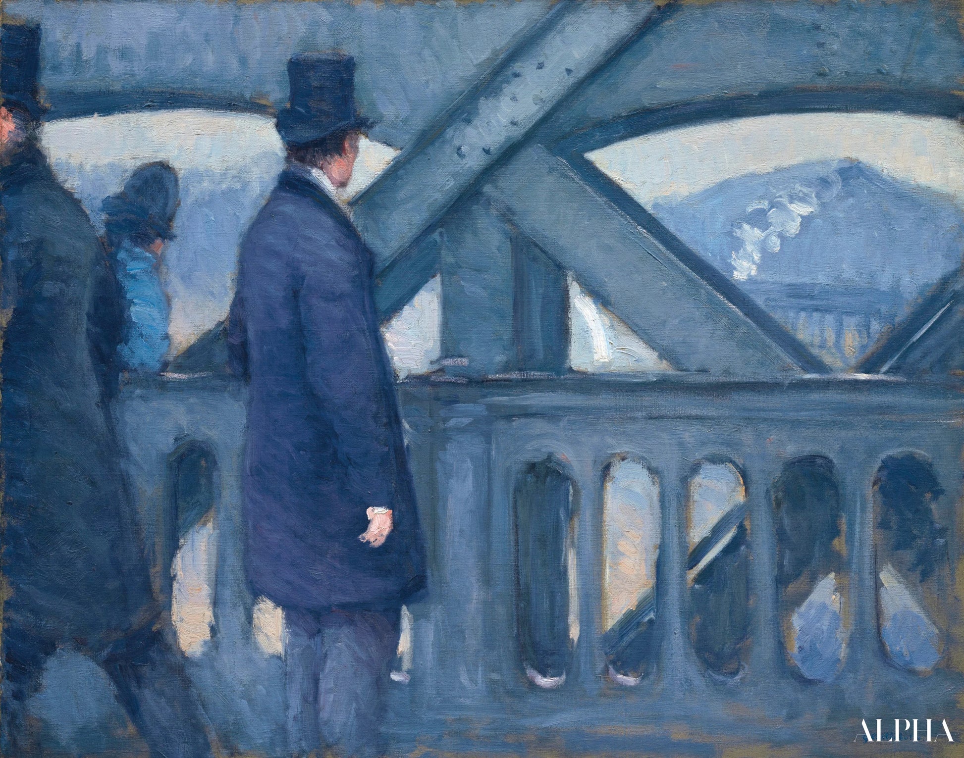 Sur le pont de l'Europe - Caillebotte - Reproductions de tableaux et peintures haut de gamme