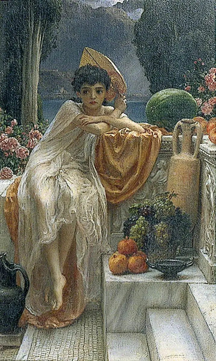 Sulle scale del tempio - Edward Poynter