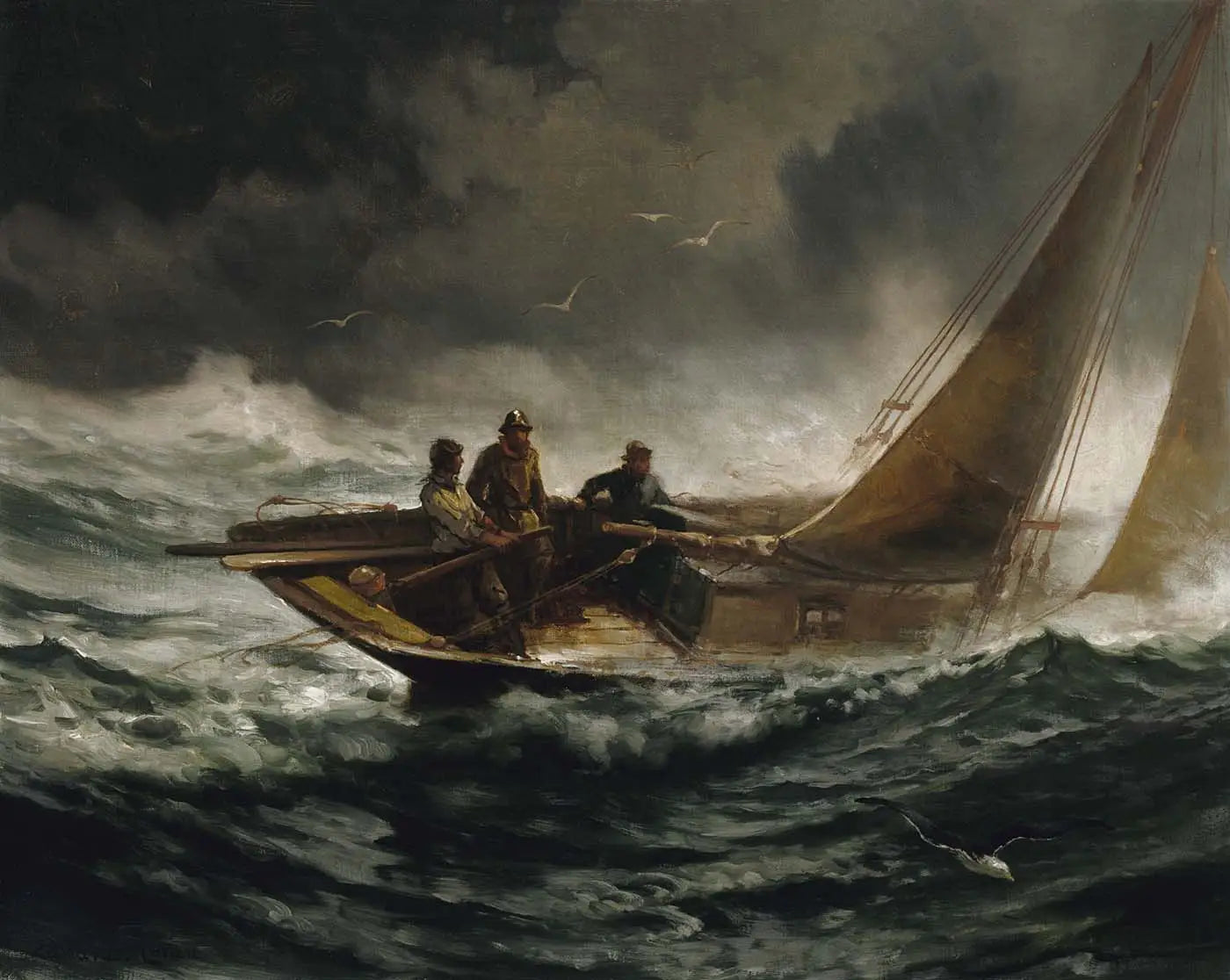 Surmonter une tempête - Edward Moran - Alpha Reproduction