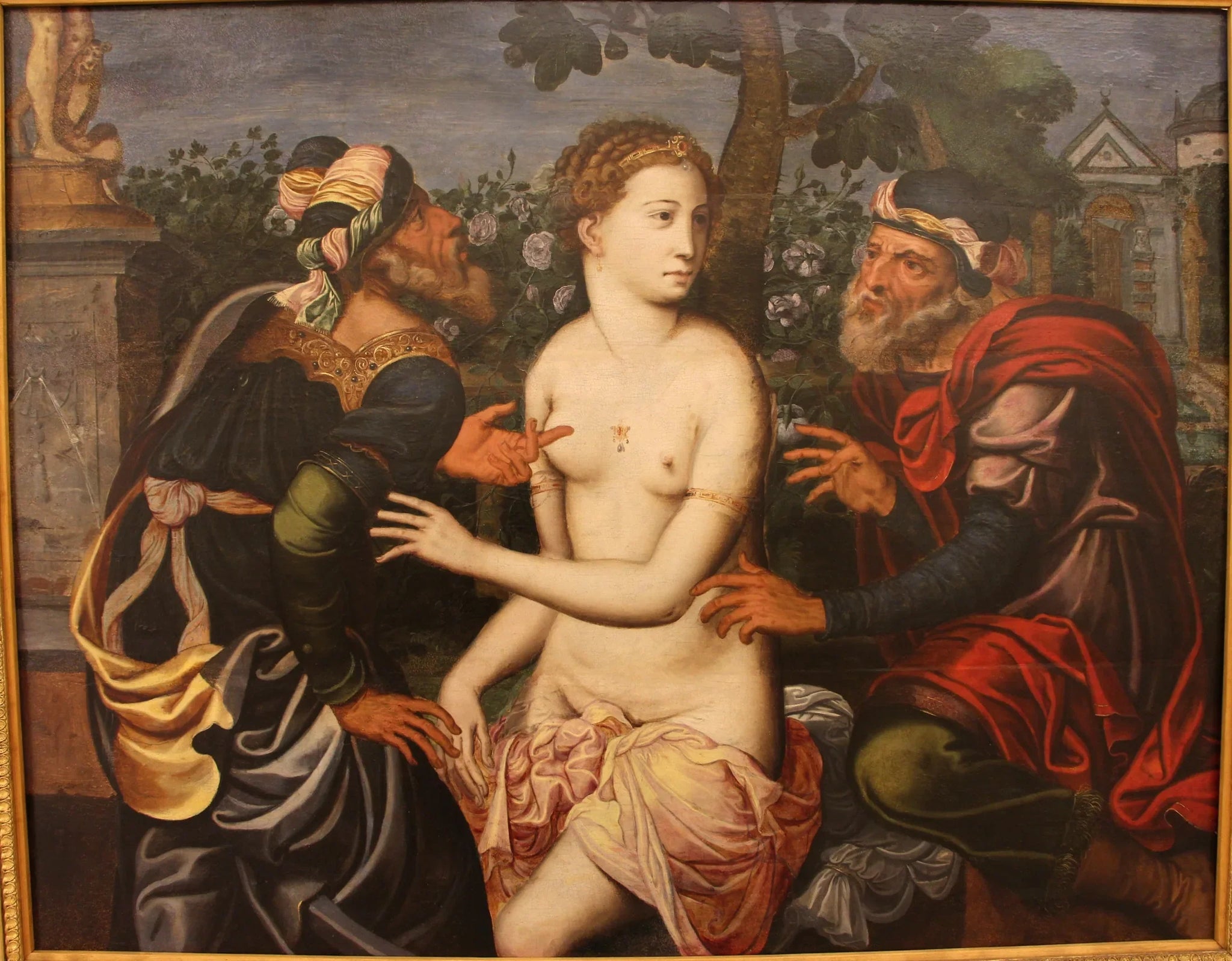 Suzanne et les anciens - Maarten van Heemskerck image 1 copie peinte à la main à l’huile